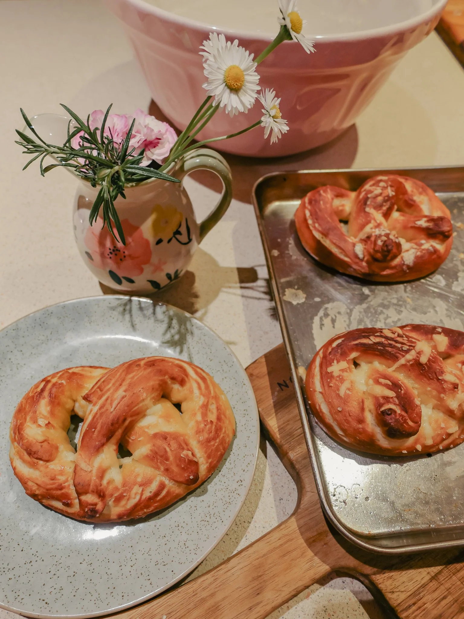Cheese & Onion Soft Pretzels Recipe